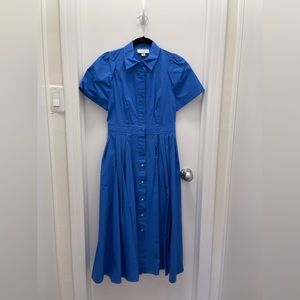 Target Alexis size XS blue collared a-line dress